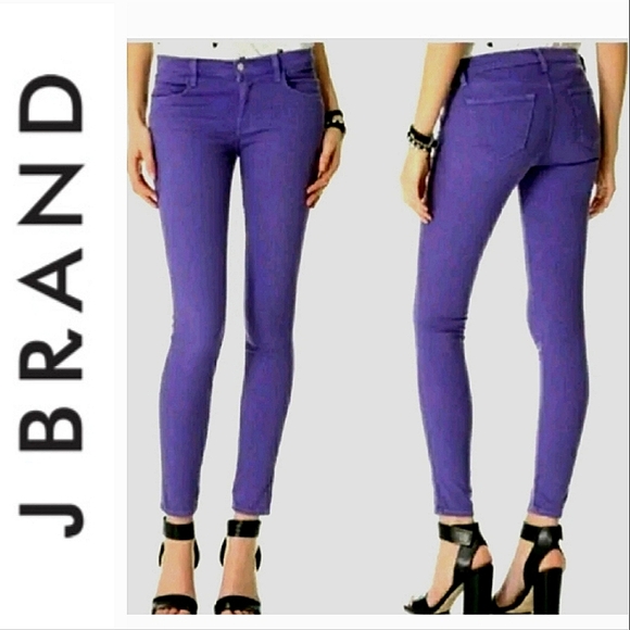 J Brand Denim - J Brand Super Skinny Bright Purple Stretch Denim Jeans Sz 26